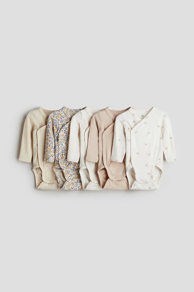 

Упаковка из 5 обтягивающих боди H&M, мультиколор