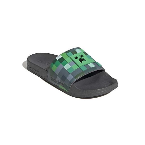 

Мужские слайды Minecraft Adidas, Gray Four Green