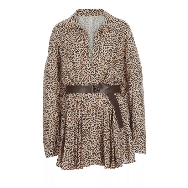 

Платье super oversize bf nk kleid bb leopard Norma Kamali, коричневый