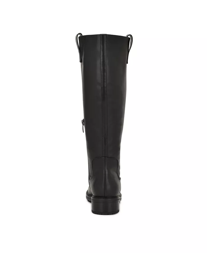 Женские сапоги Leigha Tall Wide Calf на устойчивом каблуке Nine West, черный — фото 3
