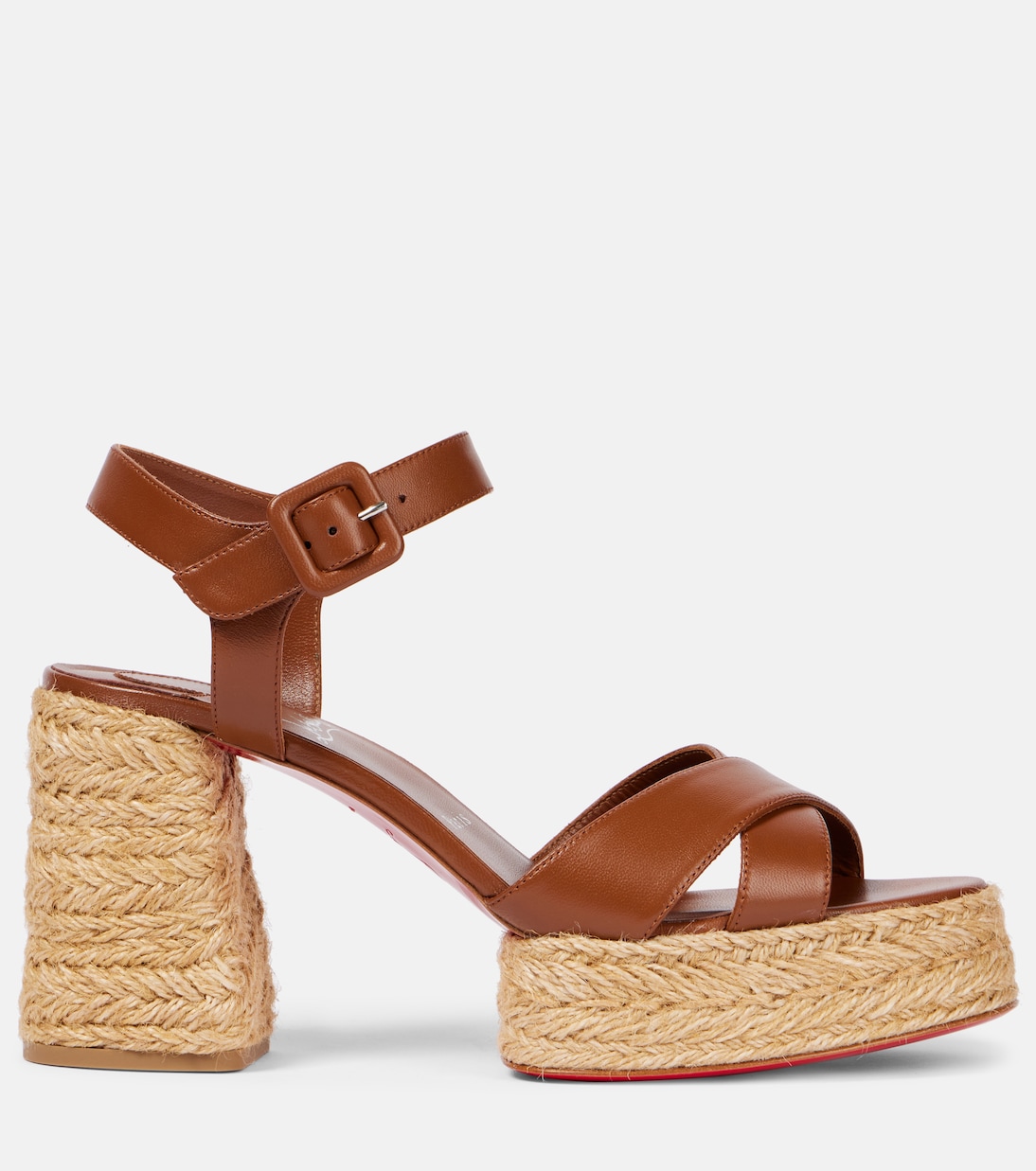Калякала 85 кожаные эспадрильи-сандалии Christian Louboutin, Cuoio/Lin Cuoio — фото 4