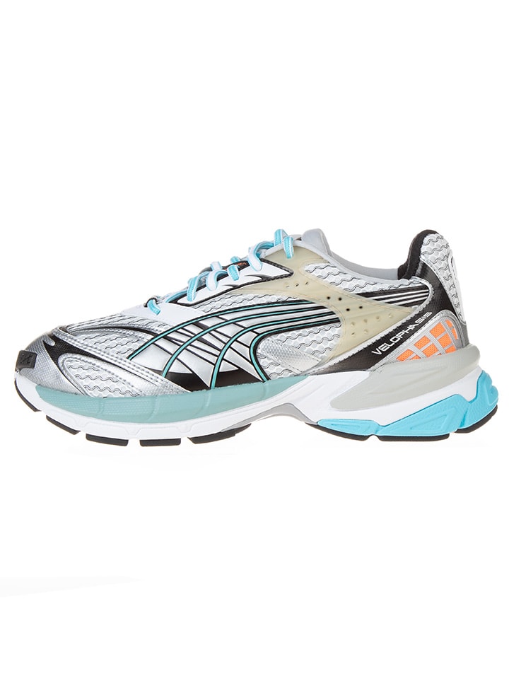 

Кроссовки на шнуровке Puma, цвет silber/schwarz/hellblau
