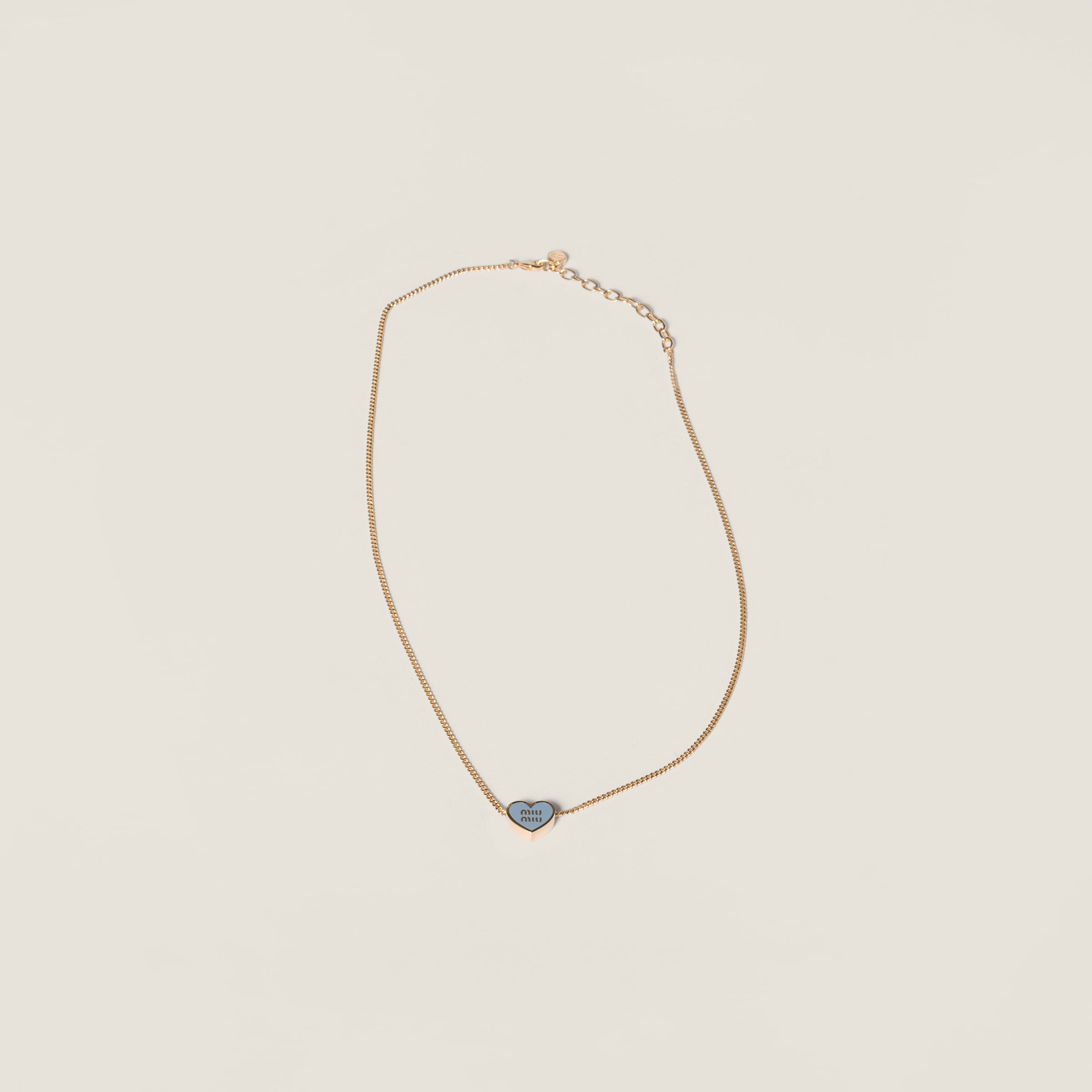 

Металлическое ожерелье MIU MIU, золото/небесно-голубой