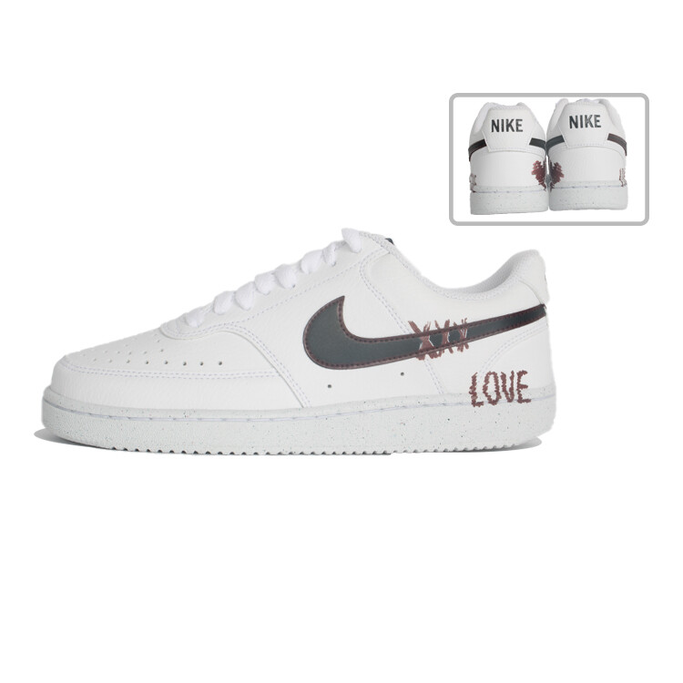 

Кроссовки Nike Court Vision 1 Skateboarding Shoes Unisex Low-top White/black, черный