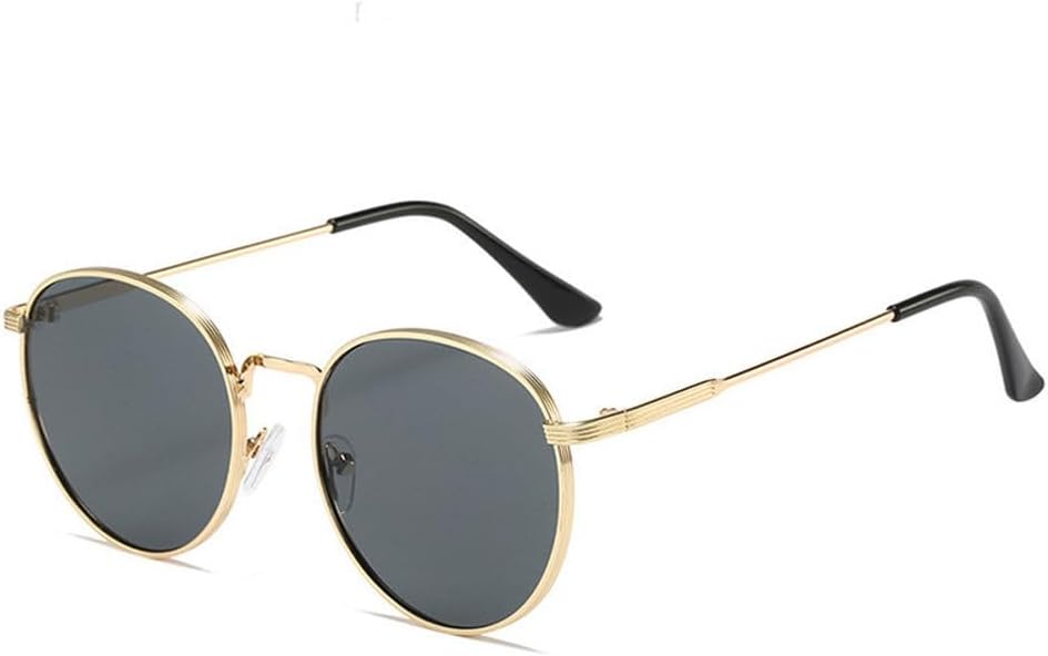 

Винтажные круглые солнцезащитные очки для мужчин и женщин, модные однотонные градиентные солнцезащитные очки, роскошные ретро-очки с защитой от УФ-излучения UV400 LVTFCO, Golden-black