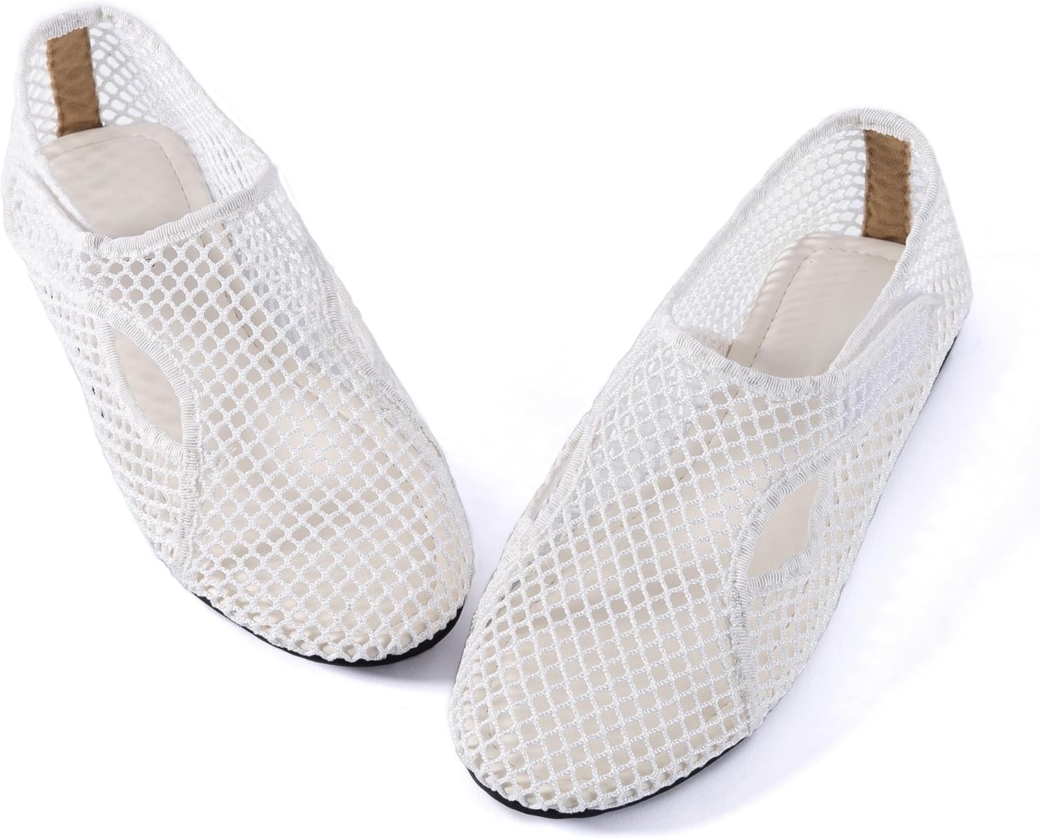 Мокасины N.N.G Mesh Slip-On, дышащие легкие летние босоножки на плоской подошве, белый — фото 3
