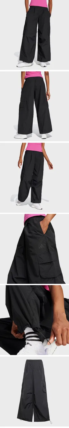 Мужские карго-брюки-парашюты City Escape, чёрные, от Adidas — фото 4
