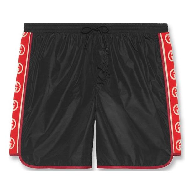

Спортивные шорты Gucci Retro Double G Webbing Shorts Unisex Black, черный