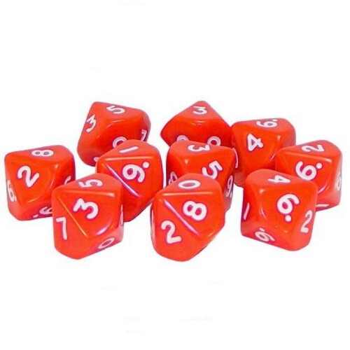 

Фигурки D10 Dice Pack – Red (10) Warlord Games