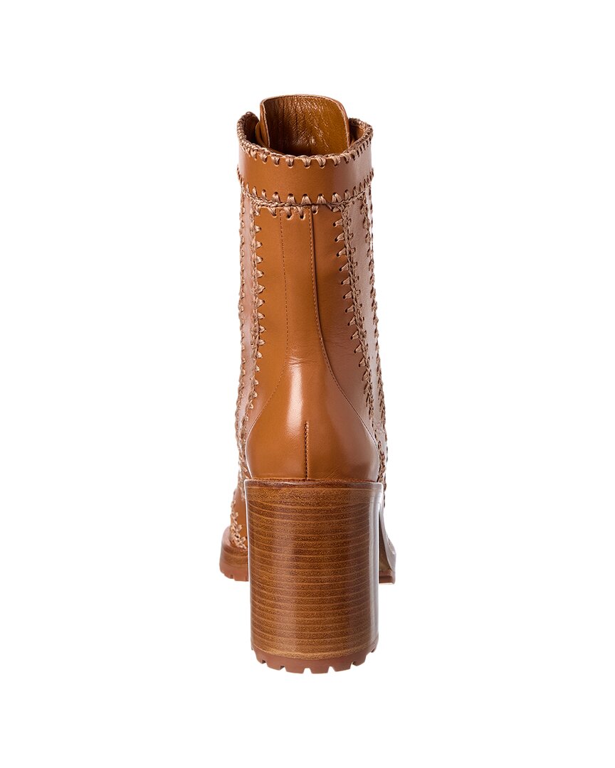Александр Бирман Regina Block 90 Кожаные армейские ботинки Alexandre Birman, коричневый — фото 3