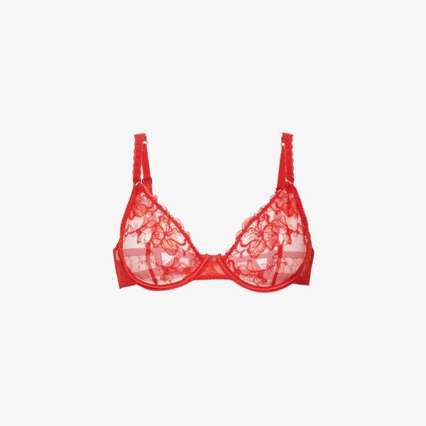 

Кружевной бюстгальтер с глубоким вырезом Danielle Lounge Underwear, красный