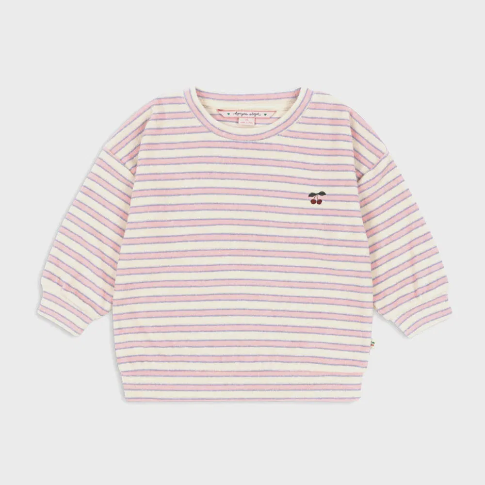 Детский свитшот в полоску Cherry Itty Lolly Stripe от Konges Sloejd
