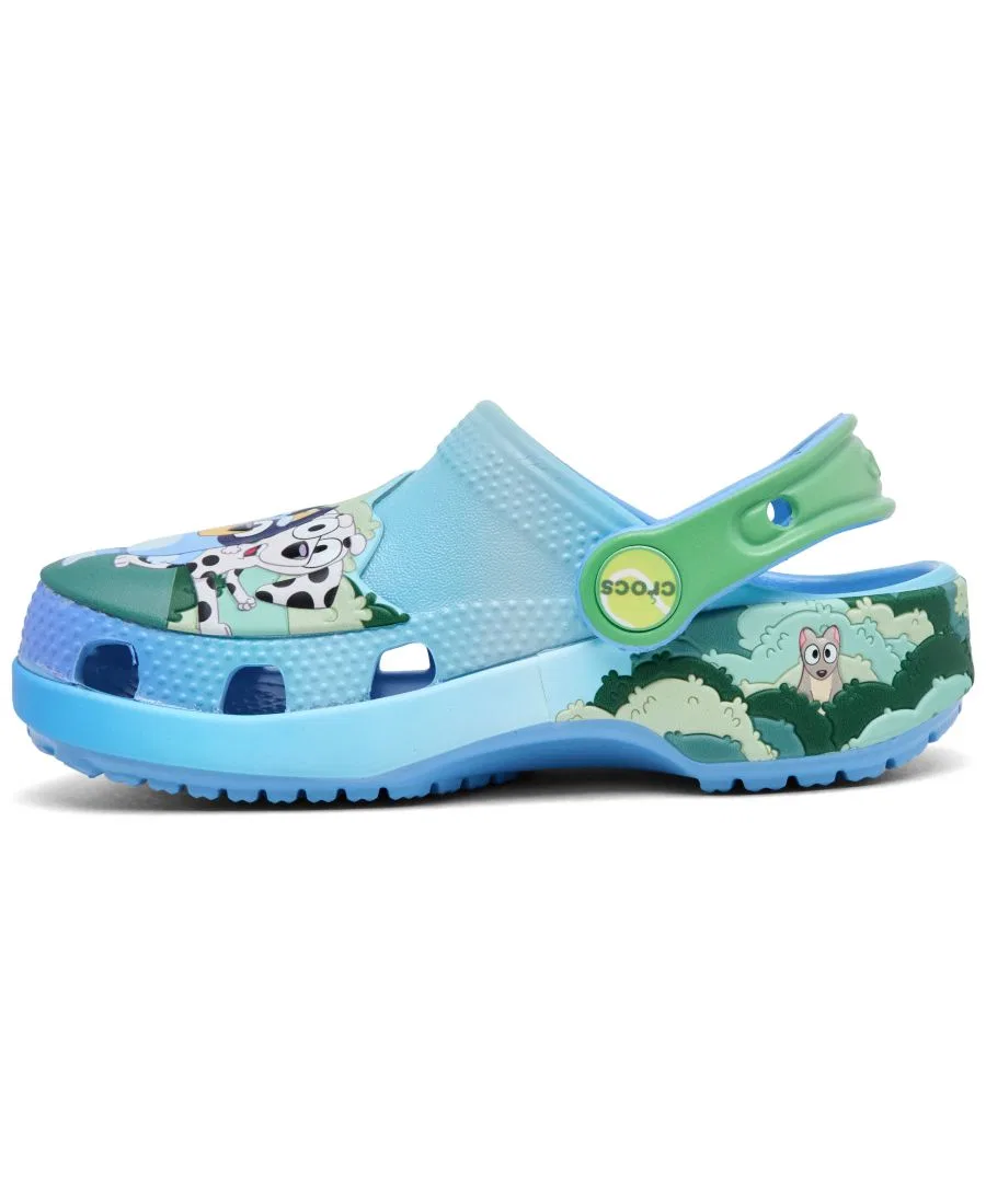 Детские классические сабо Bluey от Finish Line Crocs, мультиколор — фото 3