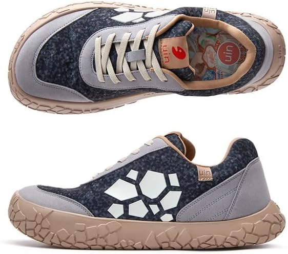 

Мужские модные кроссовки UIN для ходьбы, искусства и путешествий Trencads, черный/золотой