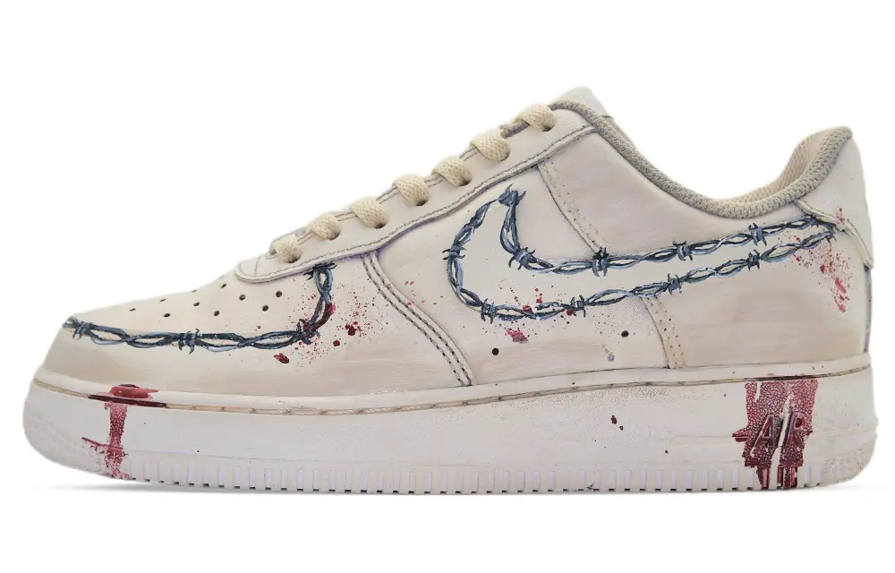 

Кроссовки Nike Air Force 1 Skateboard Shoes Women's Low-Top Yellow/gray/red