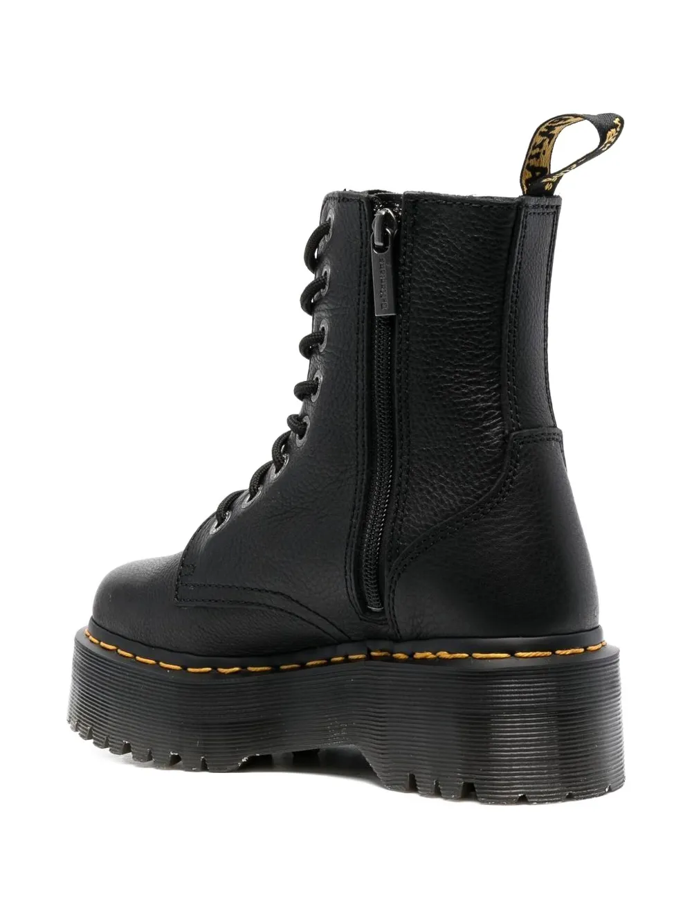 Кожаные ботинки Jadon III Pisa на платформе, каблук 50 мм Dr. Martens, черный — фото 4