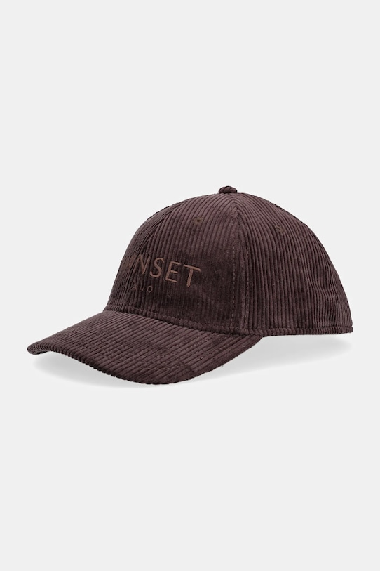 

Кепка из вельвета с козырьком Twinset, коричневый
