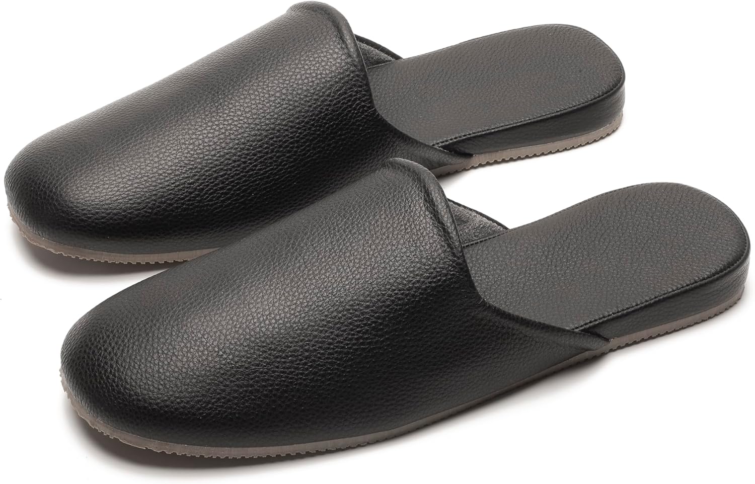 

Мужские кожаные тапочки Hyfant, тапочки из кожи первого сорта для мужчин и женщин, тапочки-сканки с мемори-пеной, минималистичные мюли, домашние слипоны для офиса, дома, спальни, гостиной, для гостей, черный