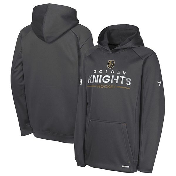 Юношеская серая толстовка Vegas Golden Knights Authentic Pro Rink Raglan Fanatics — фото 2