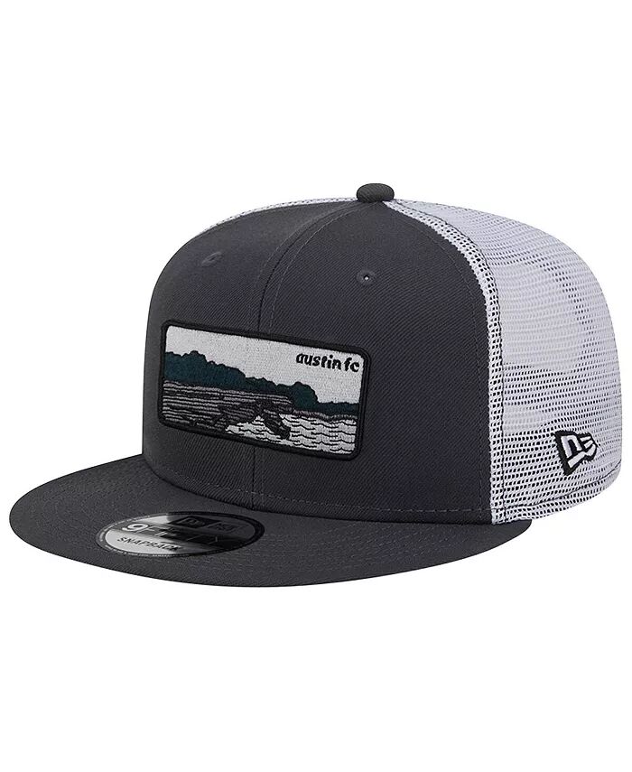 

Мужская черная, белая бейсболка Austin FC Outdoor Trucker 9FIFTY Snapback New Era