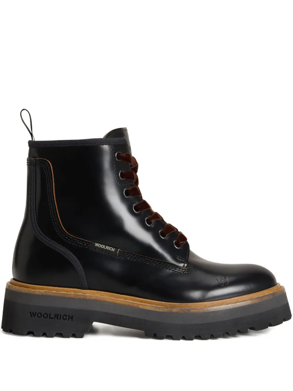 Основные боевые ботинки на шнуровке WOOLRICH, черный