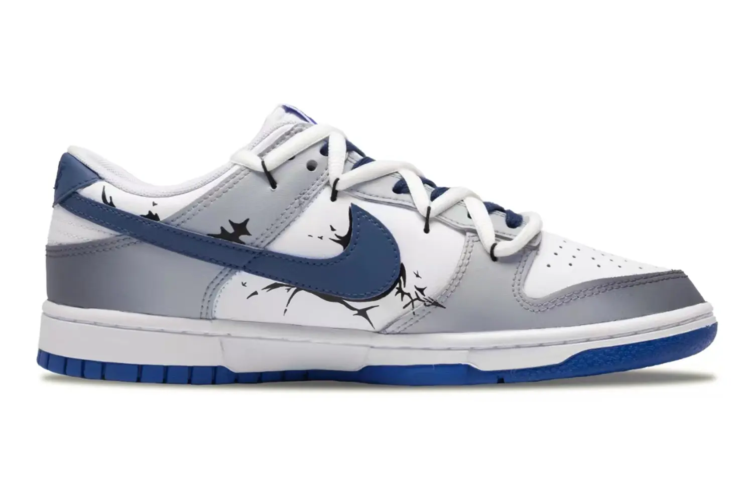 

Кроссовки Nike Dunk Skateboarding Shoes Men Low-top Blue/white/gray, синий
