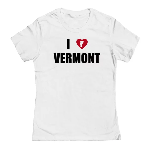 

Футболка Junior'S i Heart Vermont с графическим принтом Unbranded, белый