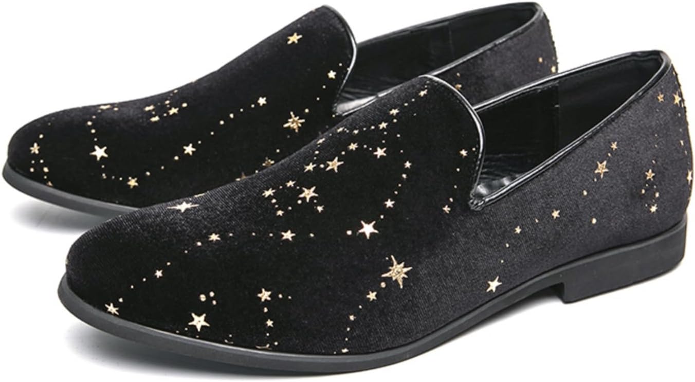 

Мужские лоферы с узором, стильные вечерние туфли - идеально подходят для гала-вечеров, банкетов и ночных прогулок Aokisx, черный