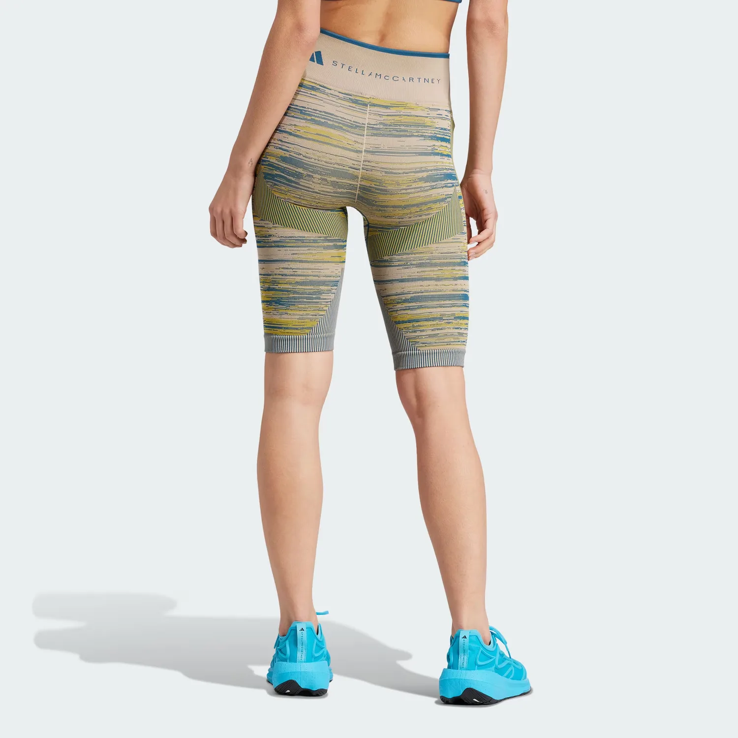 Спортивные шорты Stella McCartney Truestrength Seamless Adidas, хаки коричневый — фото 4