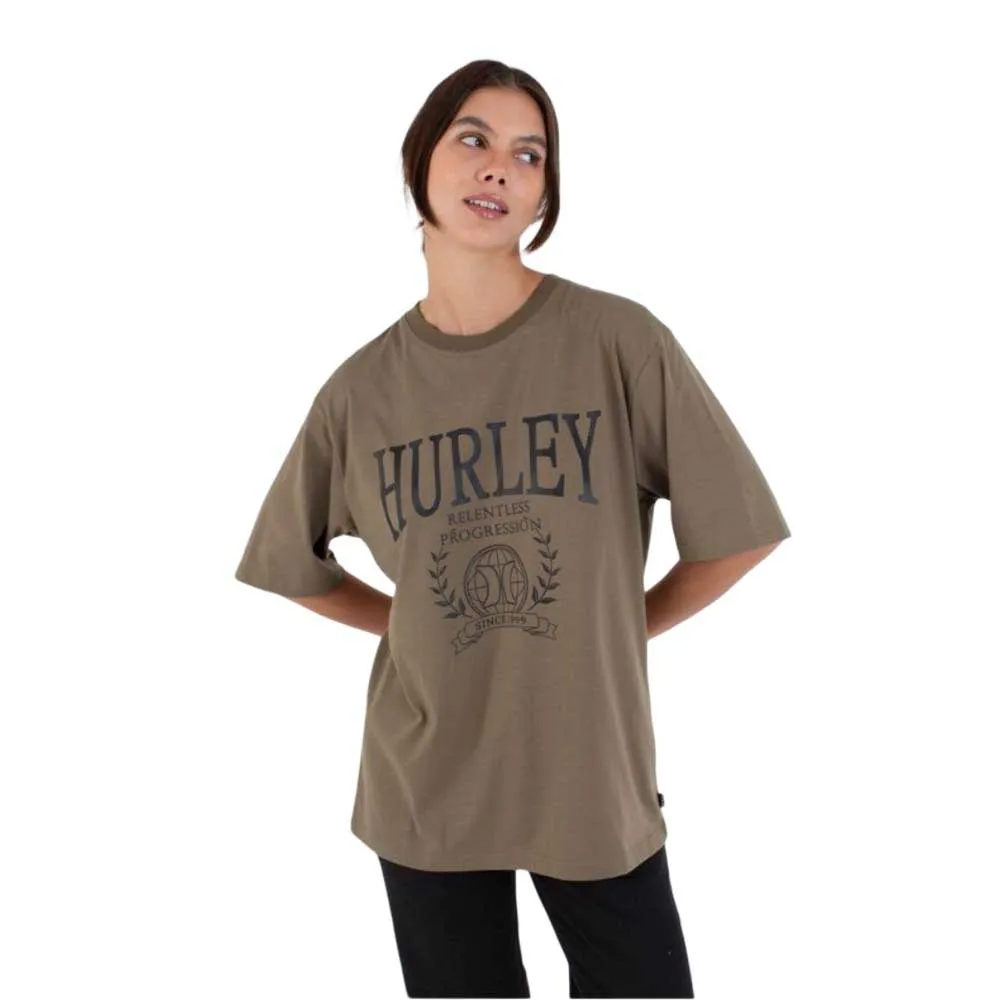 

Футболка с коротким рукавом Hurley Rebulid Oversize, коричневый