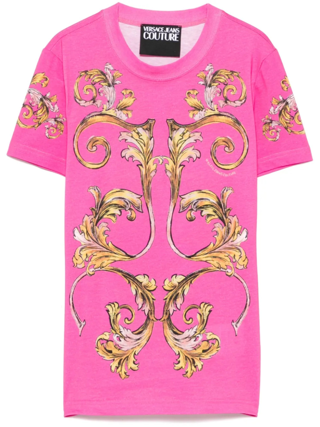 

Футболка Versace Jeans Couture с принтом Barroco, розовый