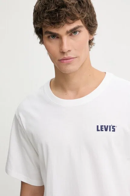 Футболка хлопковая Relaxed Fit Levi's, белый — фото 4