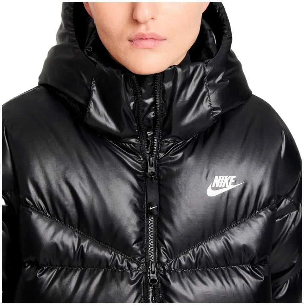 Женская парка Nike W NSW Tf City HD, черно-белая, размер X-Large — фото 4
