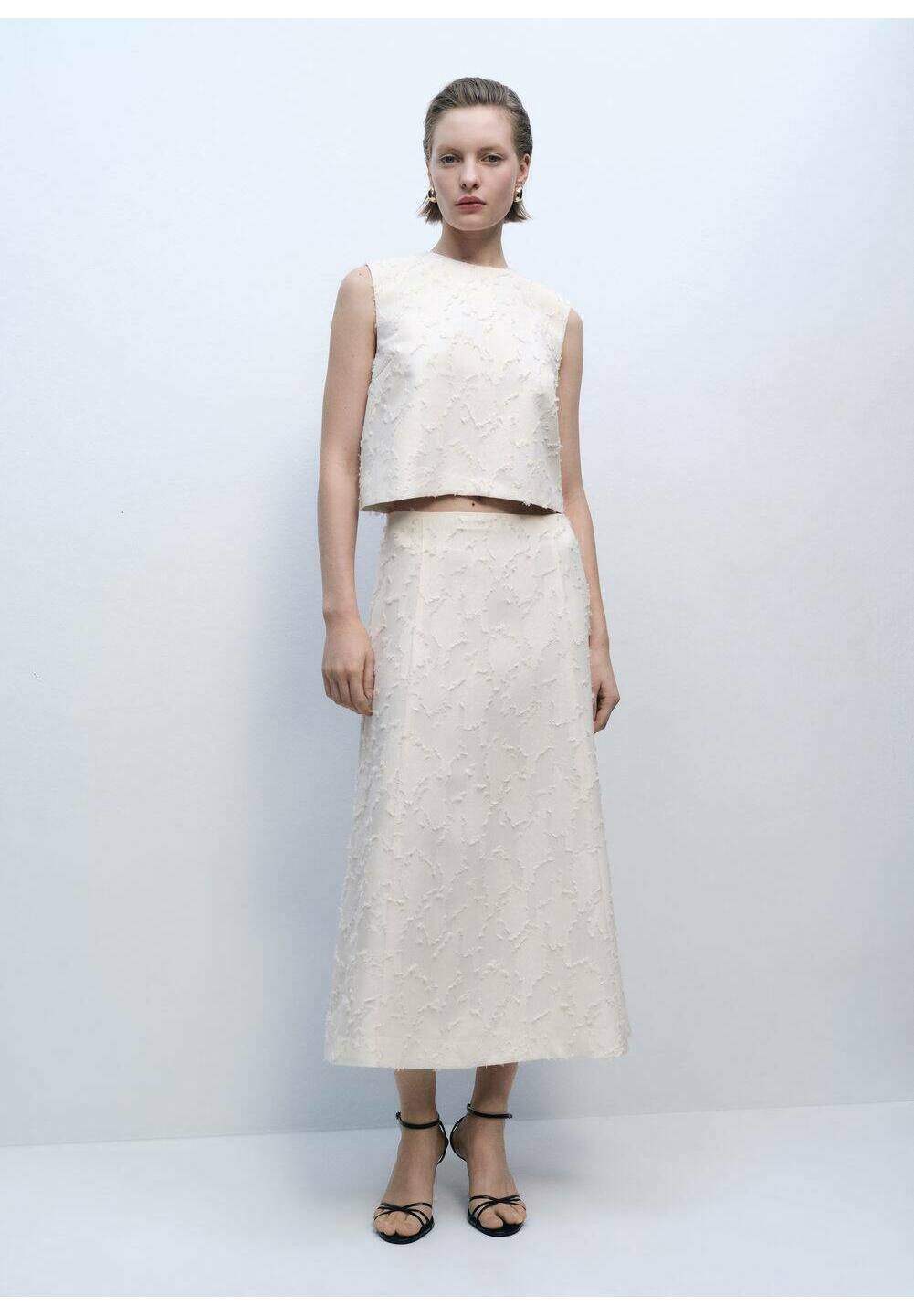 

Топ FLOC - Blouse Mango, кремовый