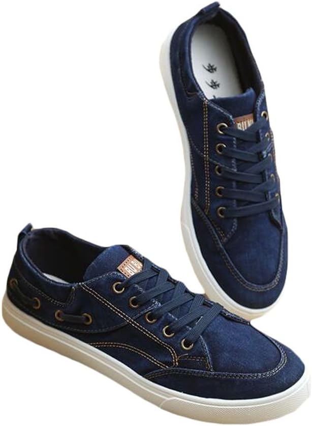 

Кеды King Ma Men из джинсового канваса на шнуровке, повседневная мода, синий