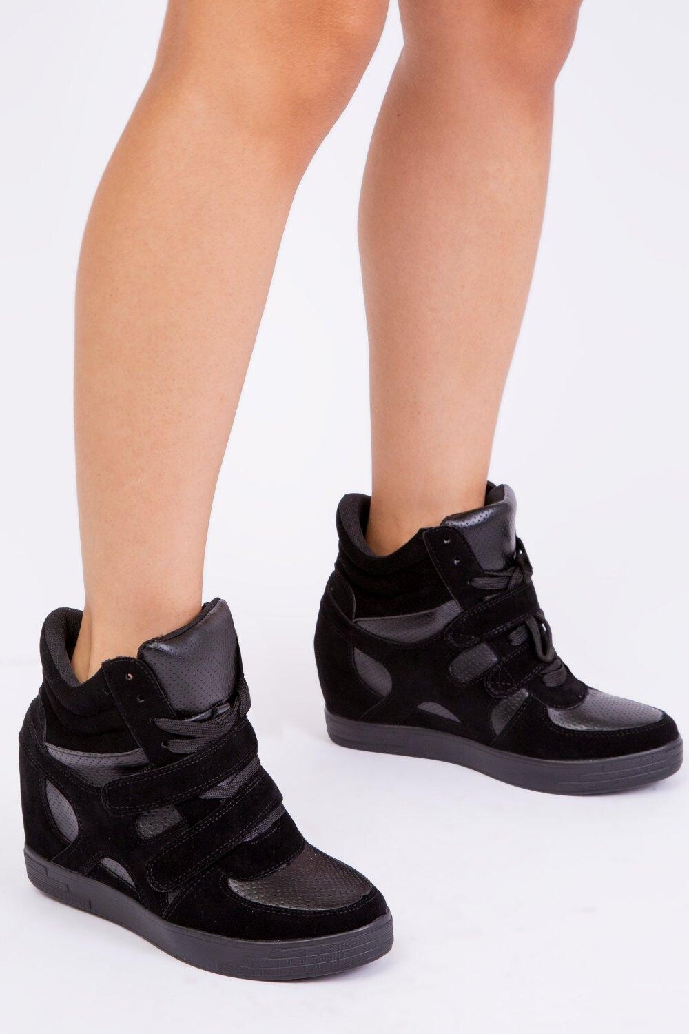 

Кроссовки 'Hitop' Wedge Trainers With A Front Lace Up Where's That From, черный