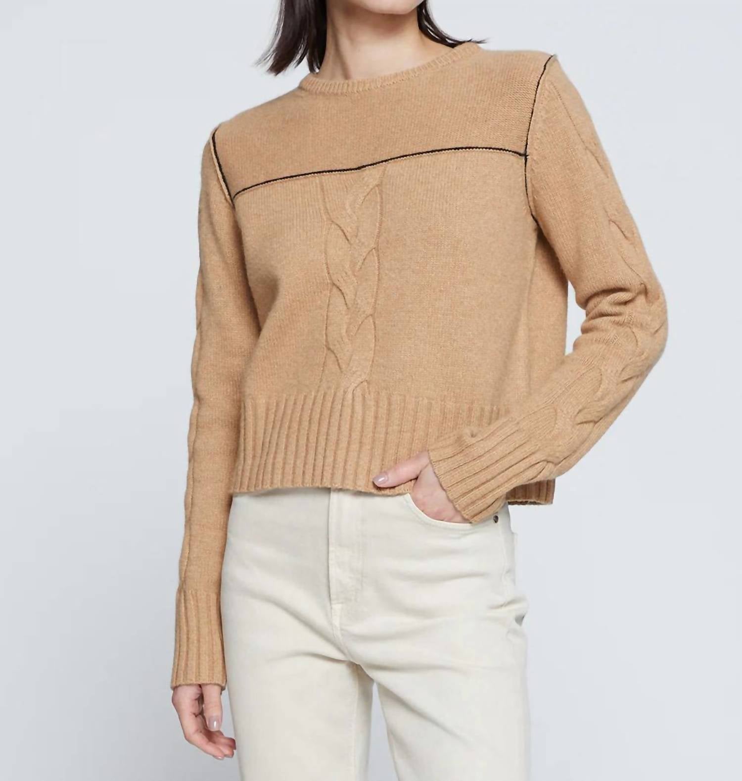 

Вязаный свитер Marlon Cable Knit в цвете «Toffee» Stateside