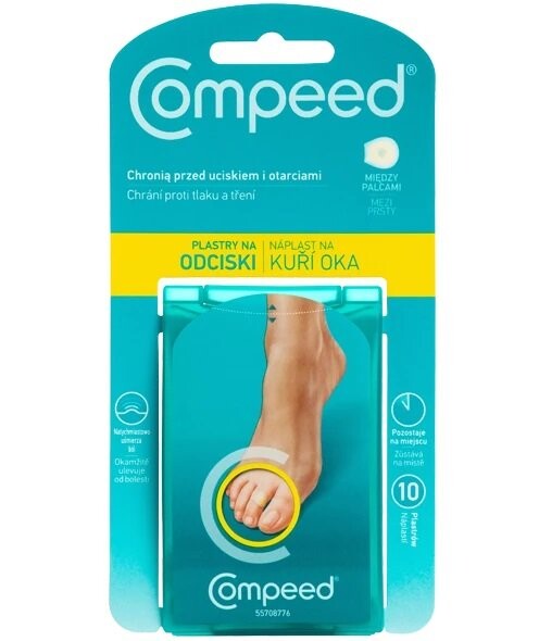 

Compeed, пластыри от мозолей, между пальцами, 10 пластырей Johnson & Johnson