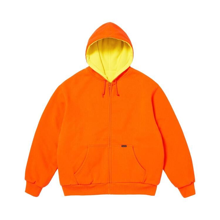 

Толстовка Supreme Reversible Work Zip Up Hooded Sweatshirt 'Bright Orange'