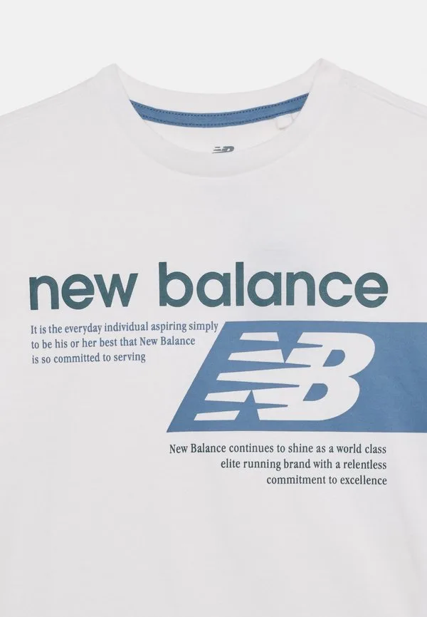 Футболка спортивного кроя премиум-класса с принтом New Balance, Bright White — фото 4