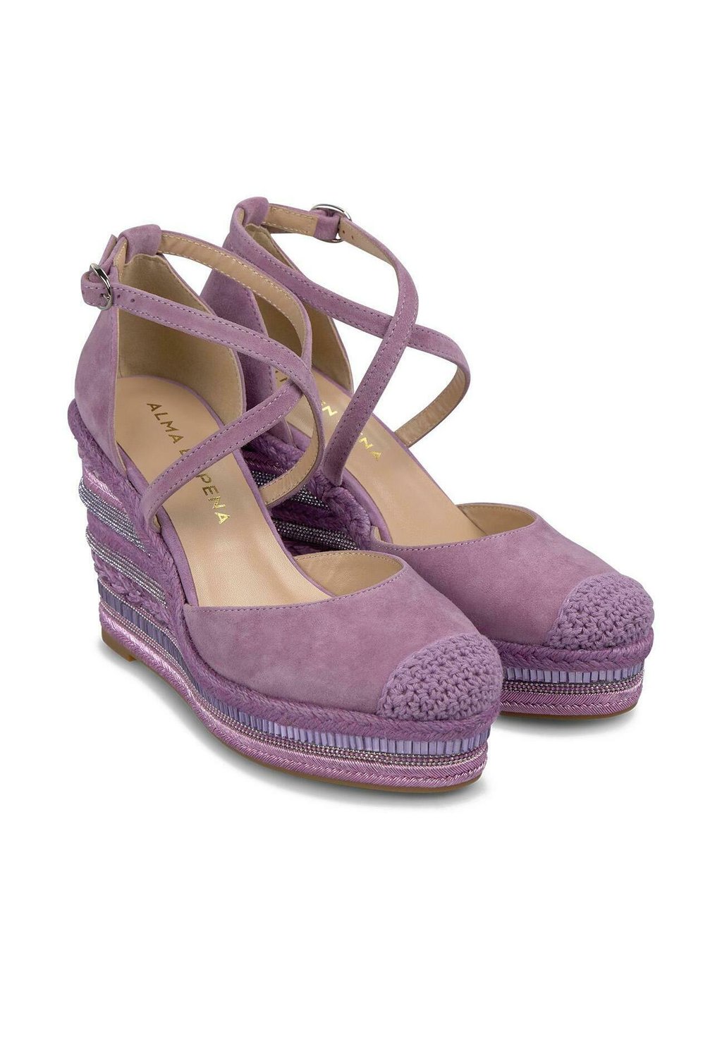 Босоножки на танкетке Espadrilles Alma en Pena, фиолетовый — фото 3