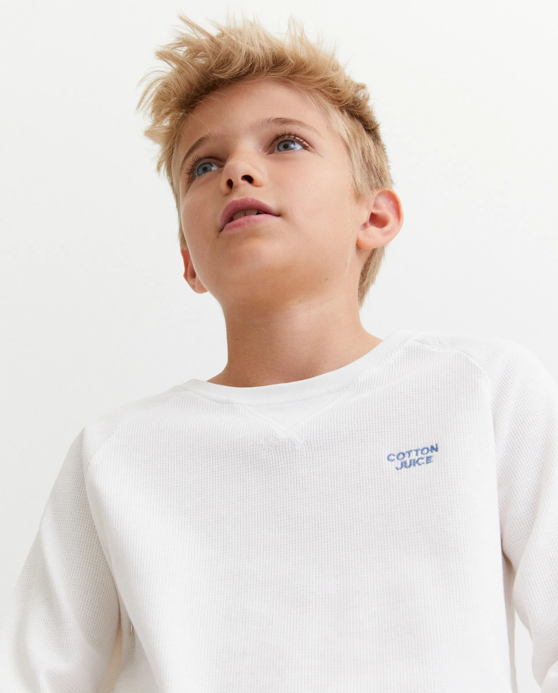 

Длинный рукав детская футболка с принтом Cotton Juice, белый