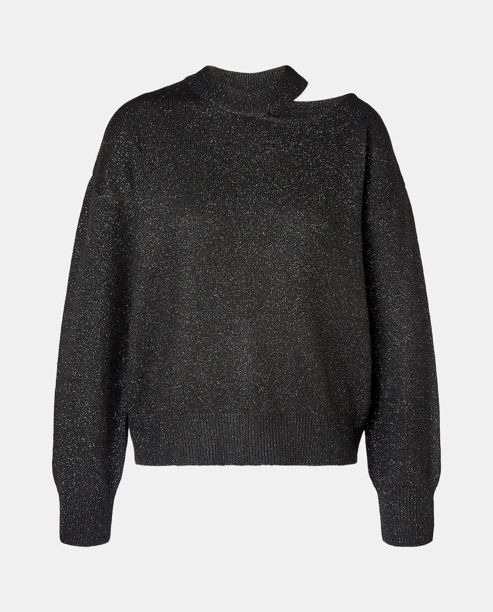 

Женский джемпер с открытым плечом Easy Wear, черный