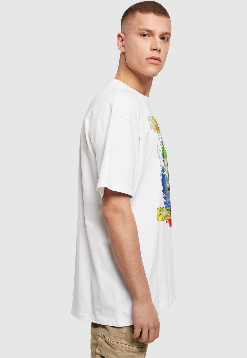 

Футболка с принтом THIN LIZZY KILLER COVER HEAVY OVERSIZE TEE Merchcode, белый