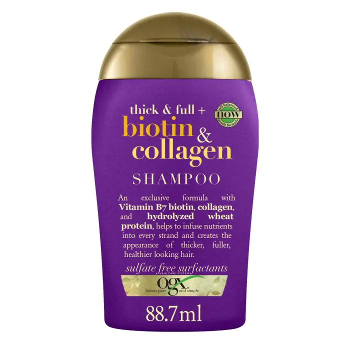 

Шампунь biotin & collagen champú volumen Ogx, объем 88 мл