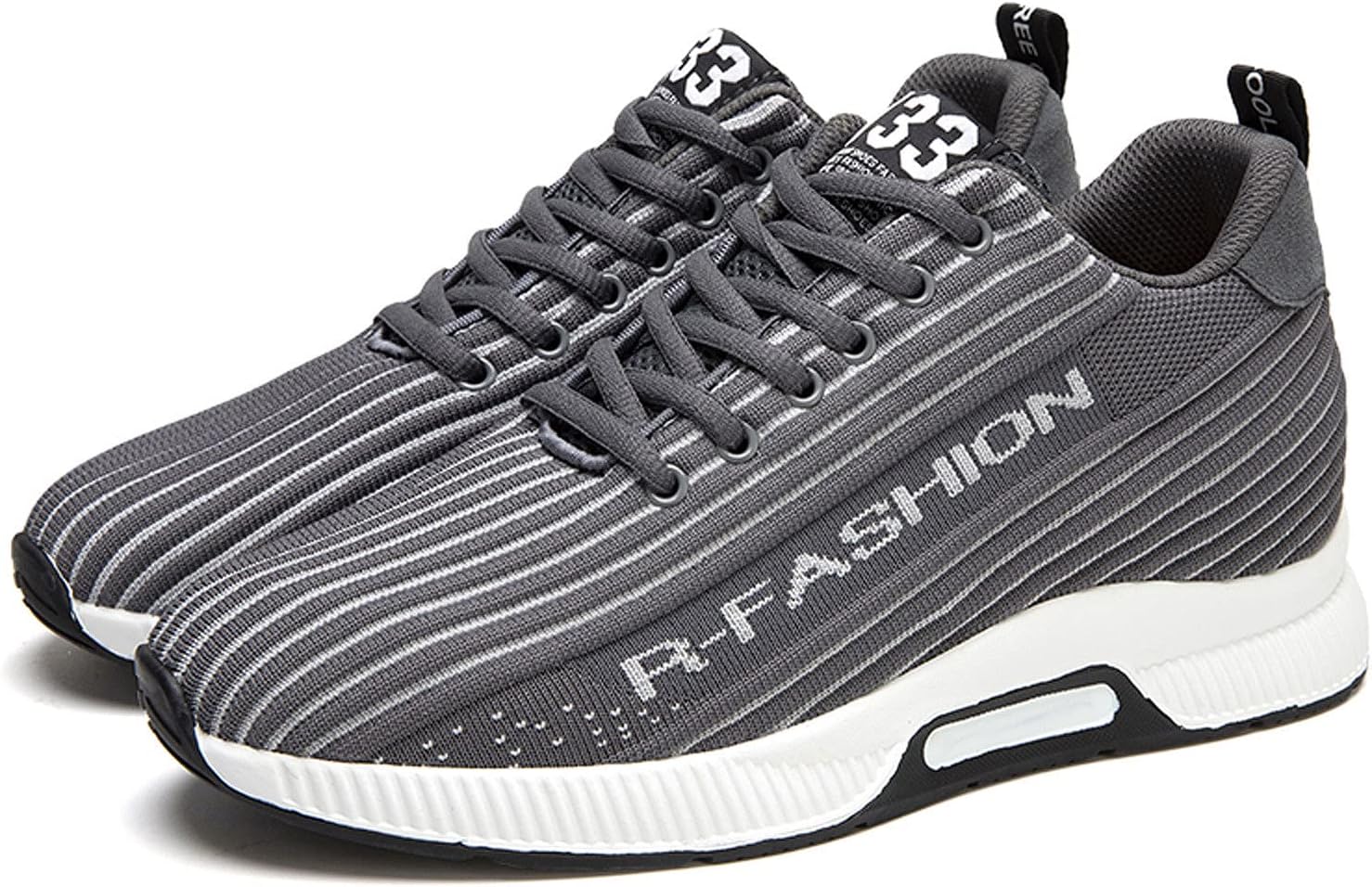 

Мужские кроссовки FLIOZY с лифтом, увеличивающие рост на 6 см, легкие, дышащие, на шнуровке, модные кроссовки, белый/серый