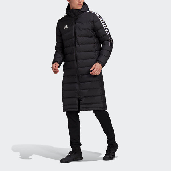 Пуховик adidas Tiro21L Down Football Hood Warm Down Jacket Men's Black, черный — фото 3