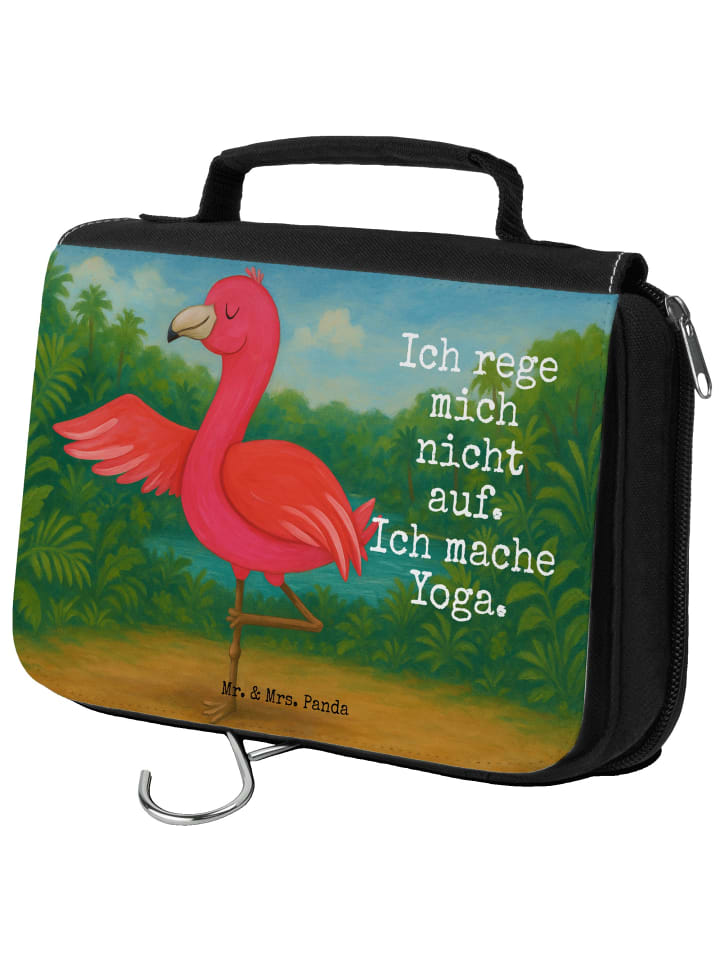 

Mr. & Mrs. Panda Косметичка с дизайном «Фламинго и йога» и надписью белого цвета
