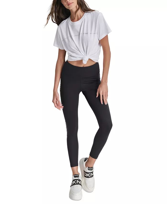 

Женские леггинсы 7/8 с логотипом Active DKNY, черный