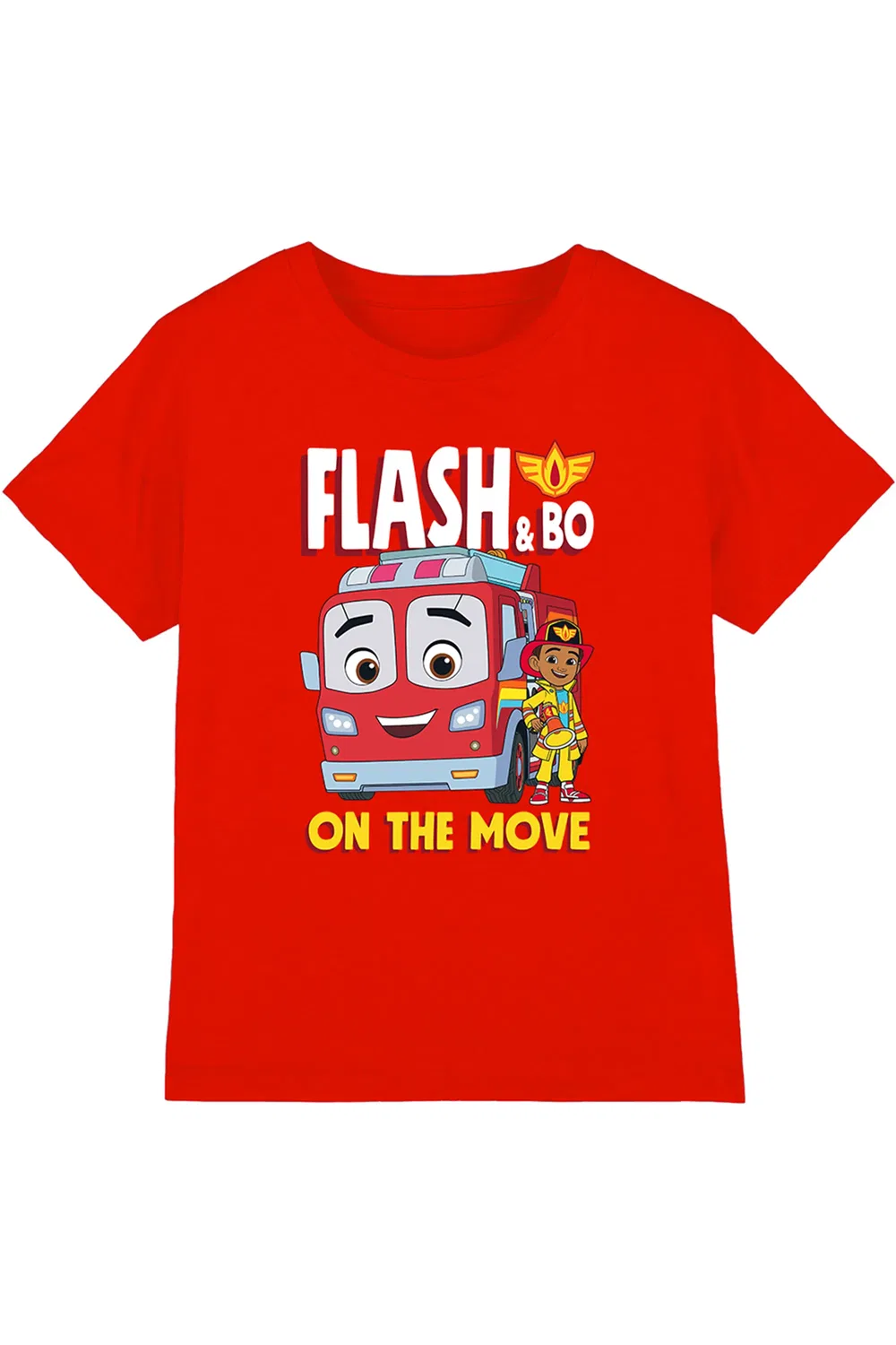 Детская футболка Firebuds Flash Fire Engine, красная, Disney, красный